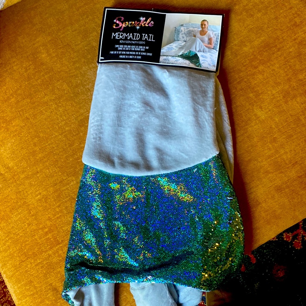 Sparkly mermaid tail blanket